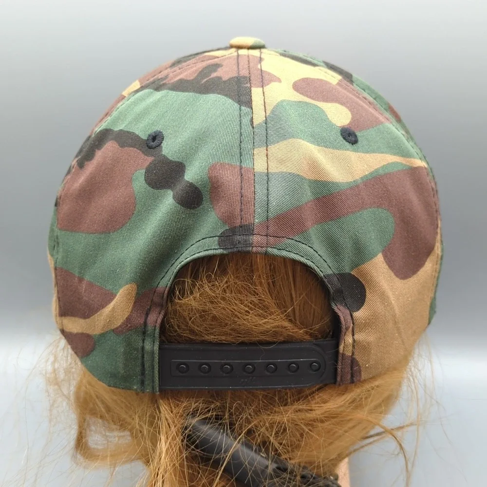 Fxck Cancer Camo Orange Snapback Hat Cap Yupoong OSFA Adjustable